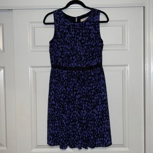 Loft pleated purple and black chiffon dress 6
